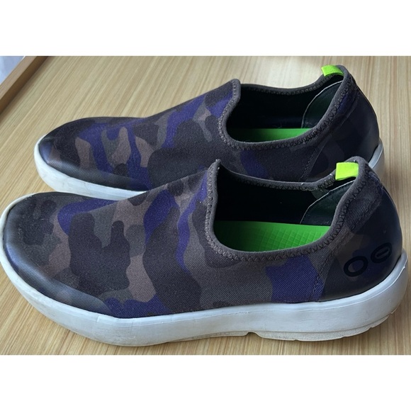 Oofos OOmg Eezee Slip-On Comfort Recovery Camo Shoes 11 - Picture 1 of 12